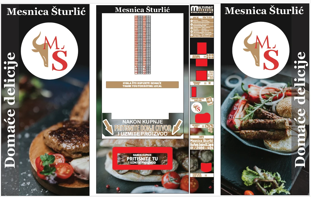Branding preparation for the Mesomat for Mesnica Šturlić